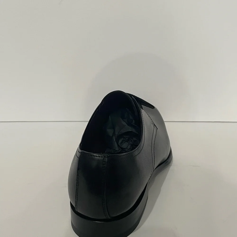 Emilio Franco shoes black Oxford leather calf point toe
